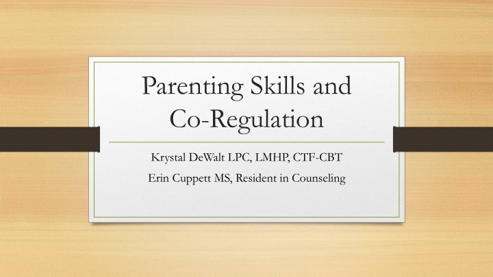 parenting skills and co regulation