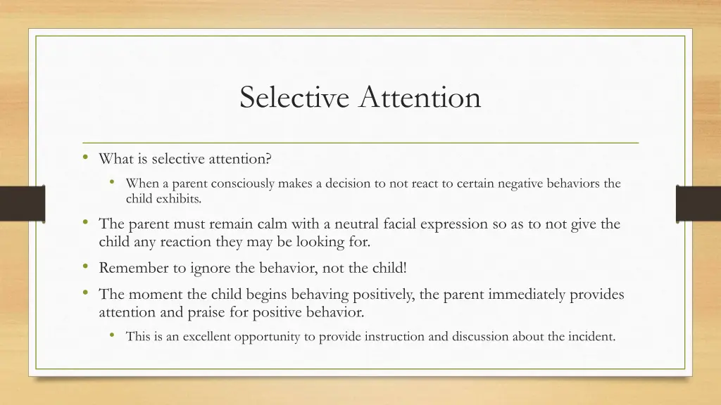 selective attention