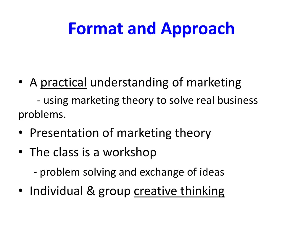 format and approach 4