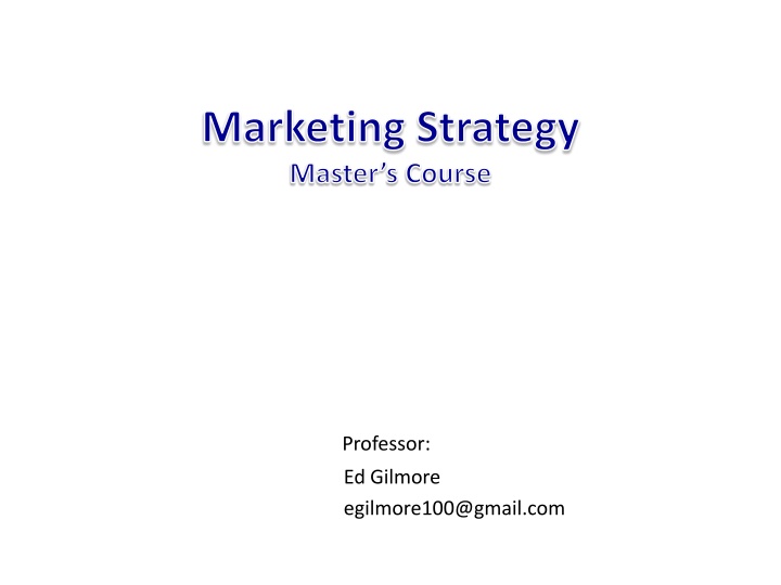 marketing strategy master s course