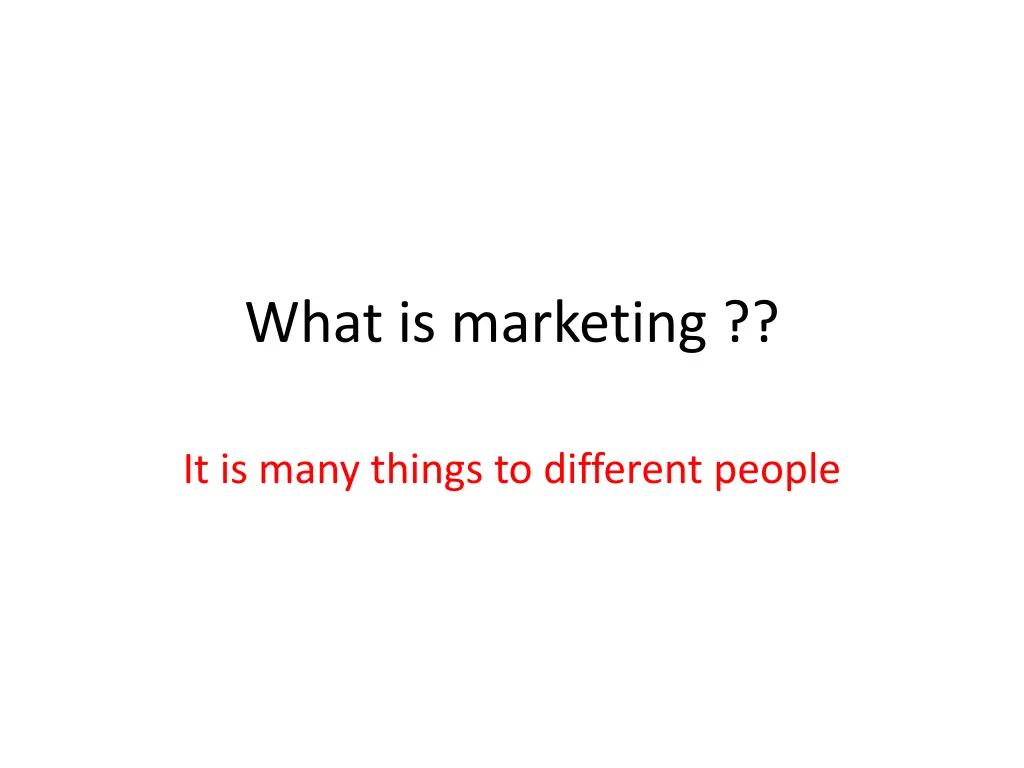 what is marketing