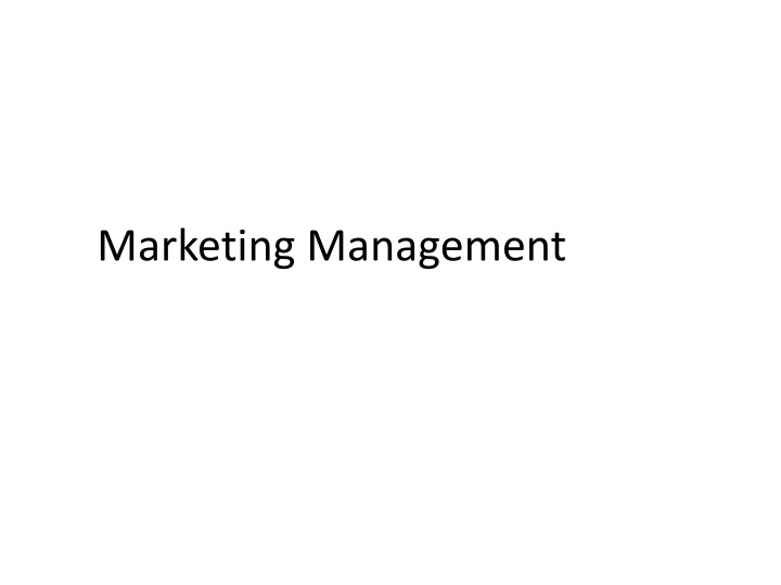 marketing management