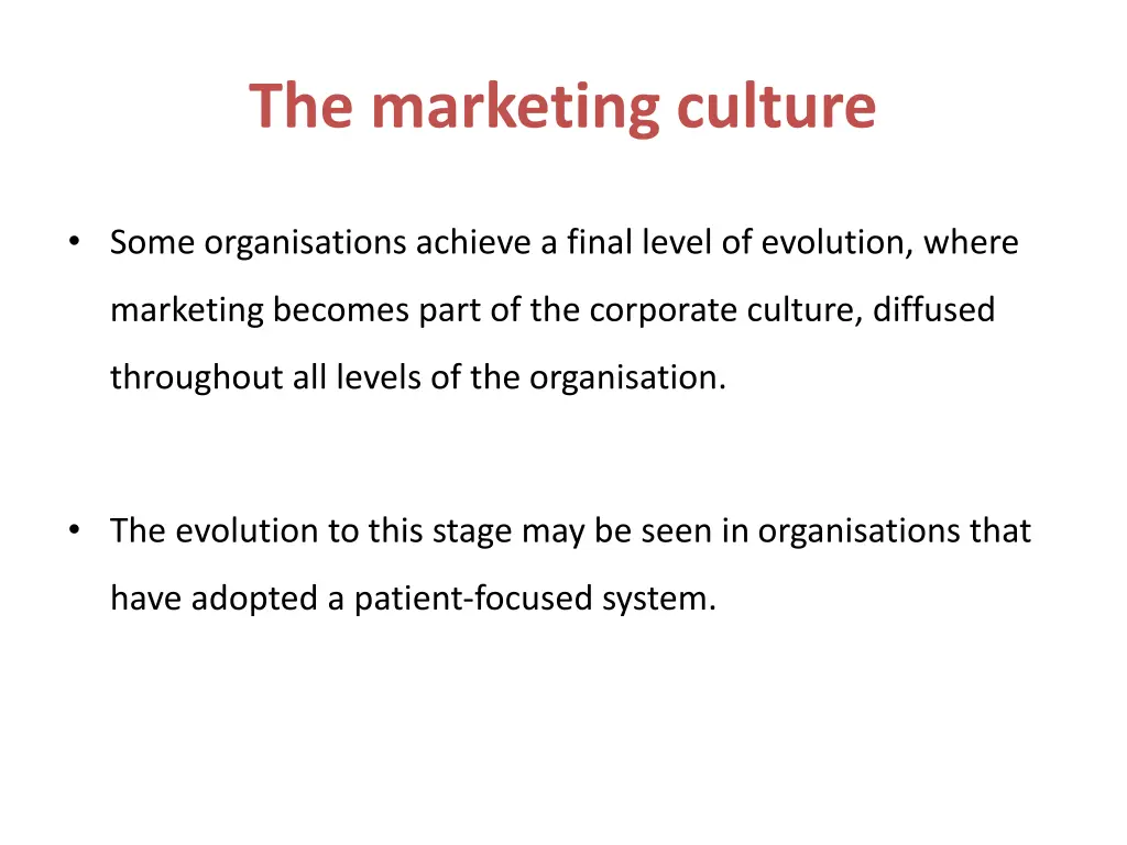 the marketing culture