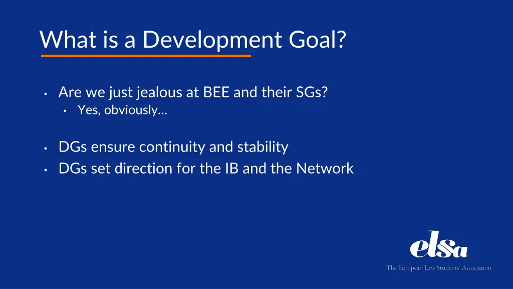 what is a development goal