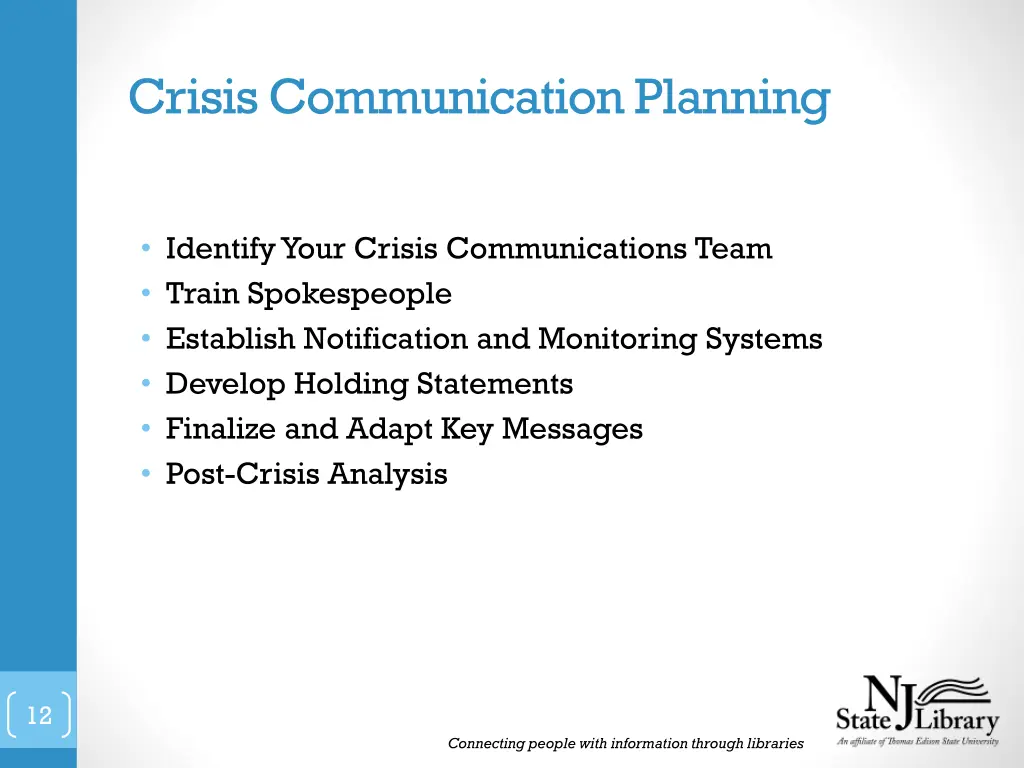 crisis communication planning