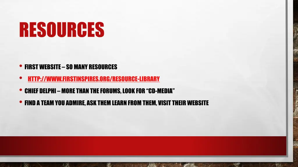 resources