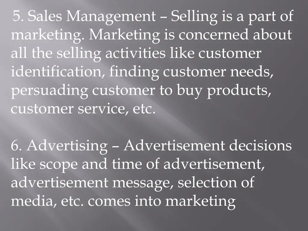 5 sales management selling is a part of marketing