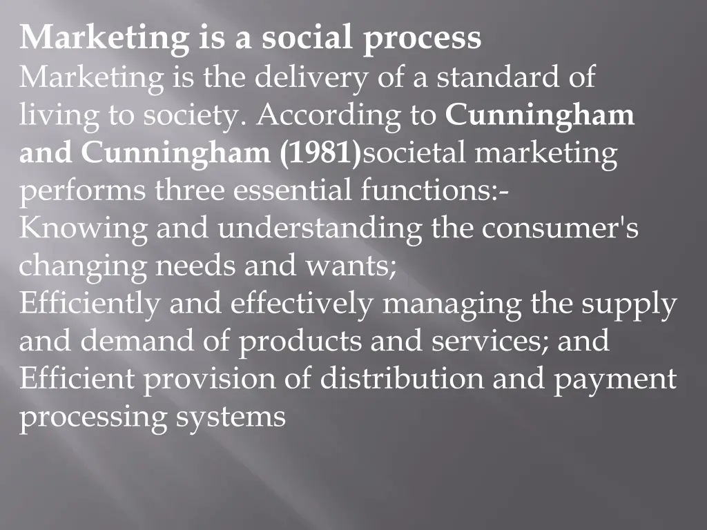 marketing is a social process marketing