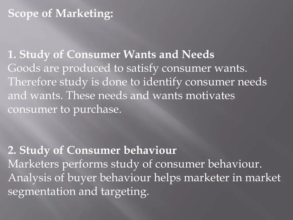 scope of marketing