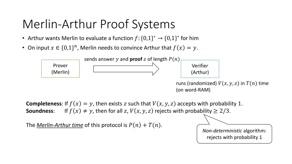 merlin arthur proof systems arthur wants merlin