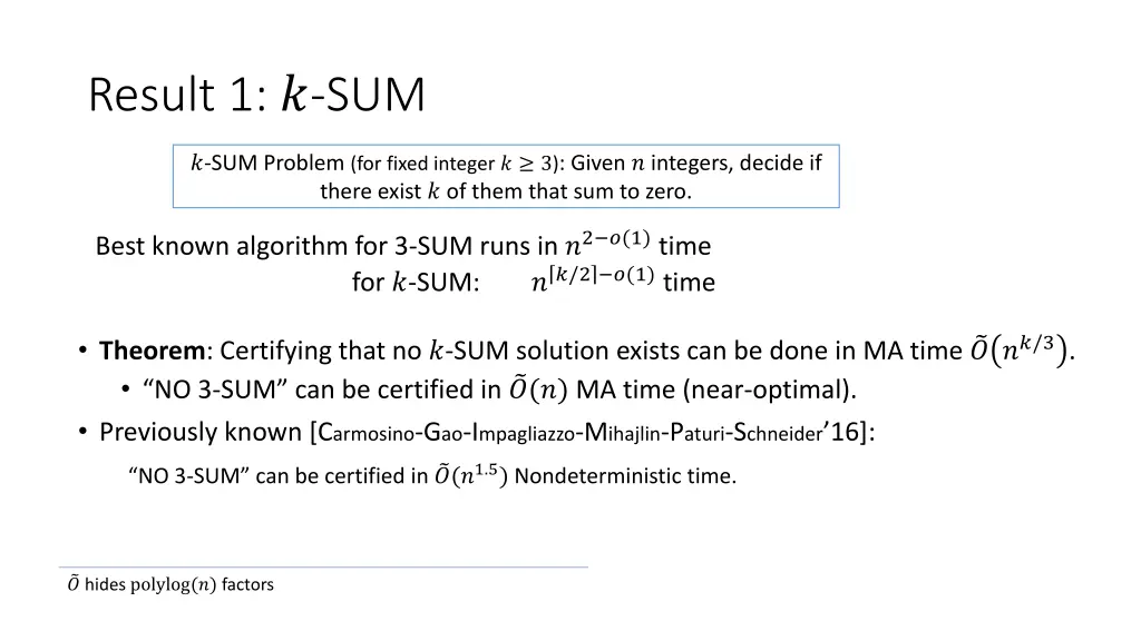 result 1 sum