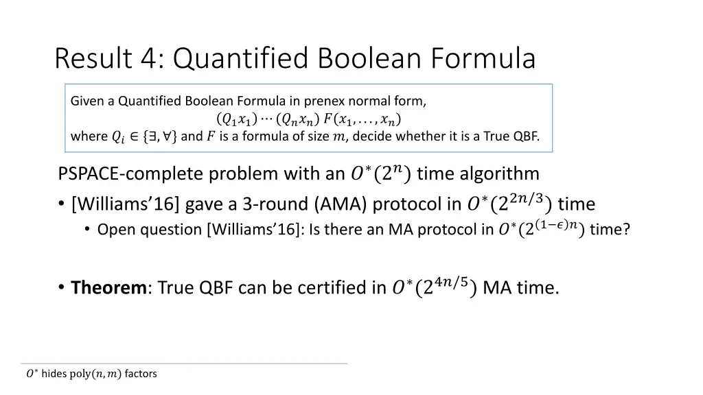 result 4 quantified boolean formula