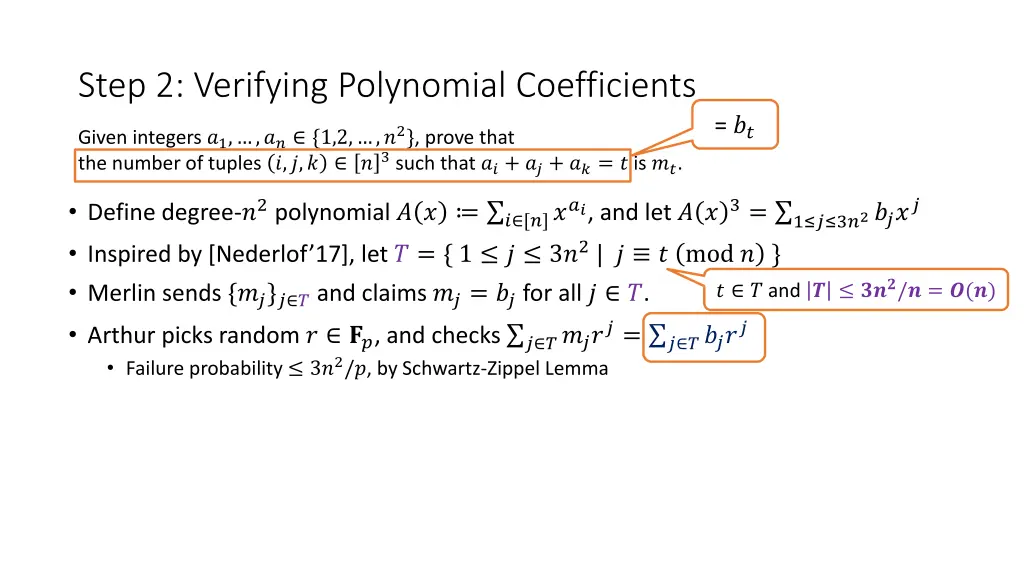 step 2 verifying polynomial coefficients