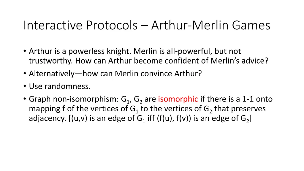 interactive protocols arthur merlin games 2