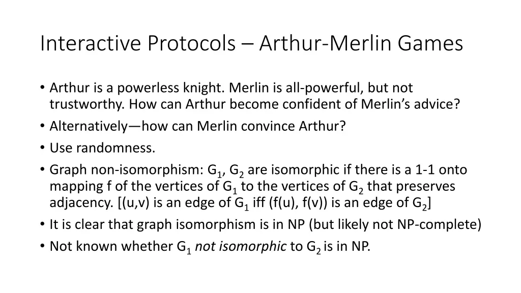 interactive protocols arthur merlin games 5