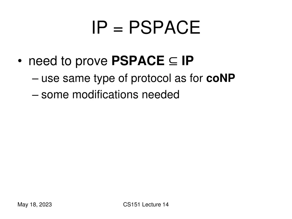 ip pspace 1