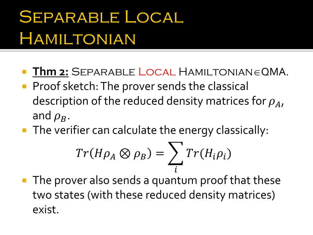 thm 2 separable local hamiltonian qma proof