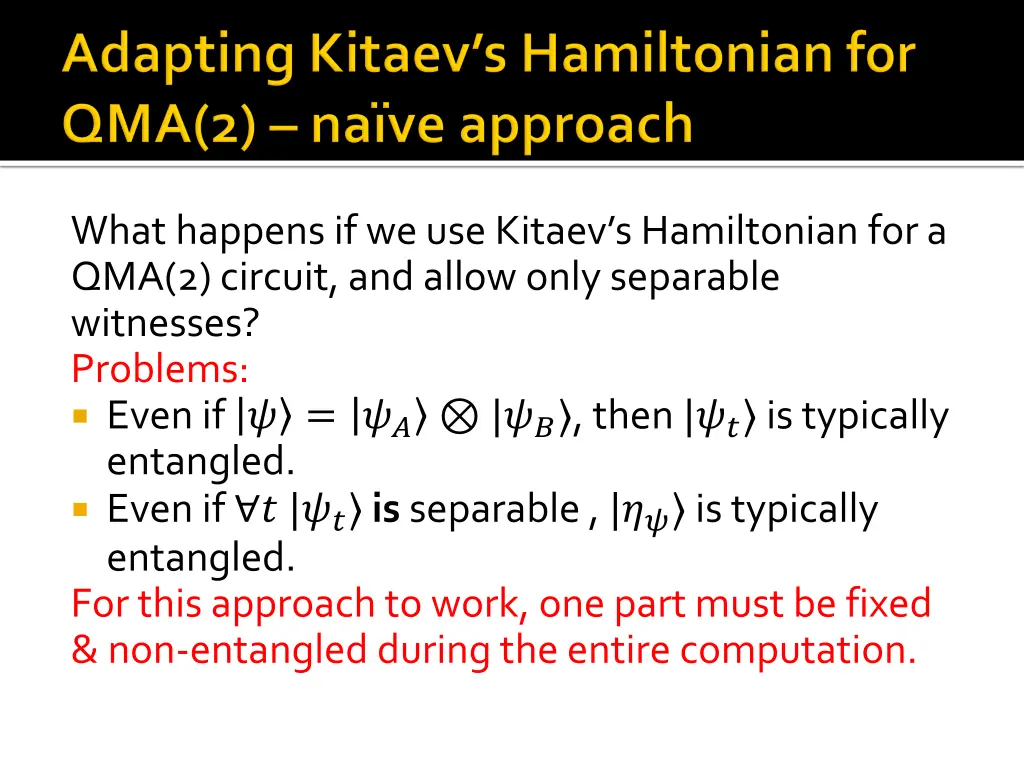 what happens if we use kitaev s hamiltonian