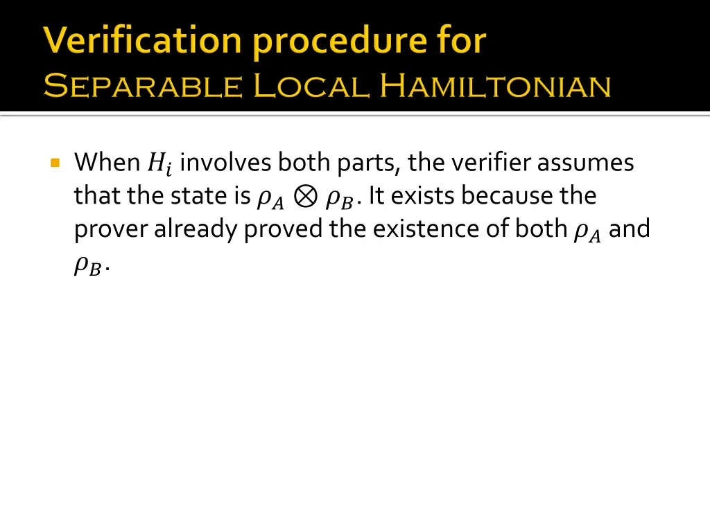 when involves both parts the verifier assumes