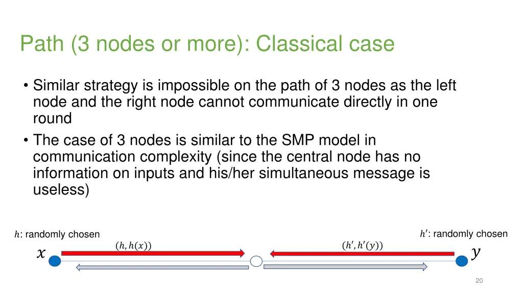 path 3 nodes or more classical case