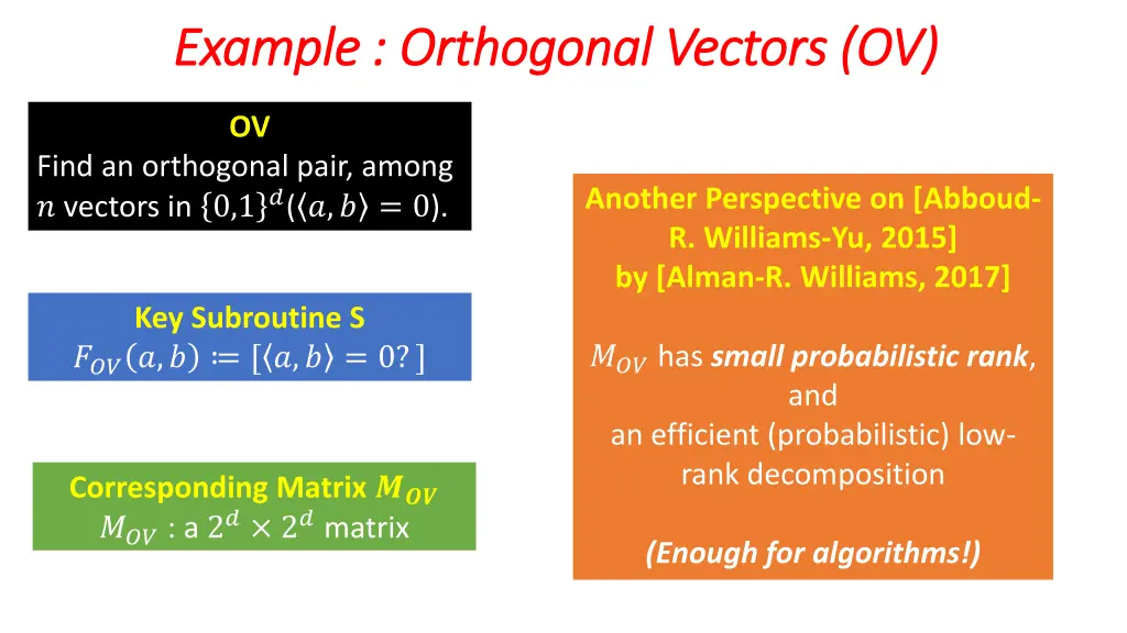 example orthogonal vectors ov example orthogonal