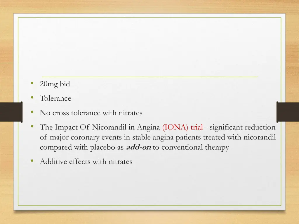 20mg bid tolerance no cross tolerance with