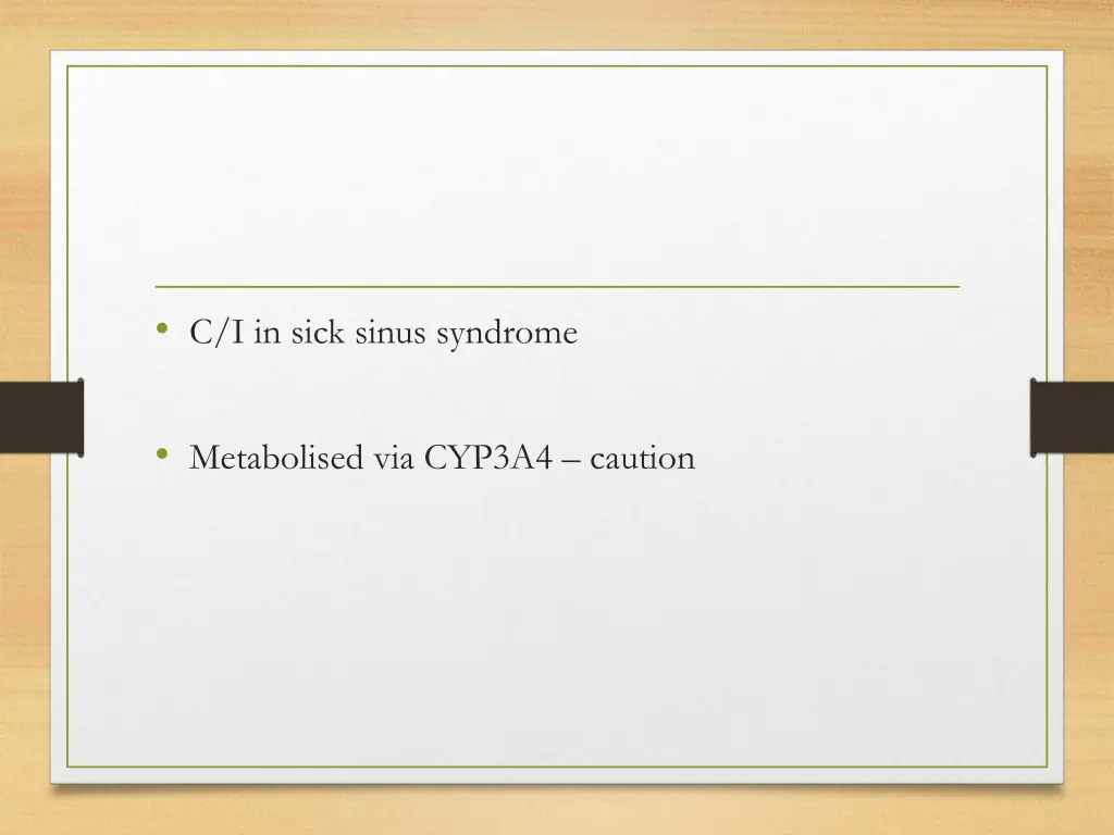 c i in sick sinus syndrome