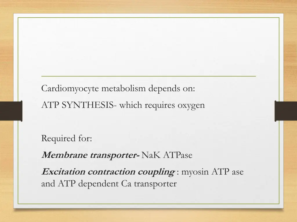 cardiomyocyte metabolism depends on