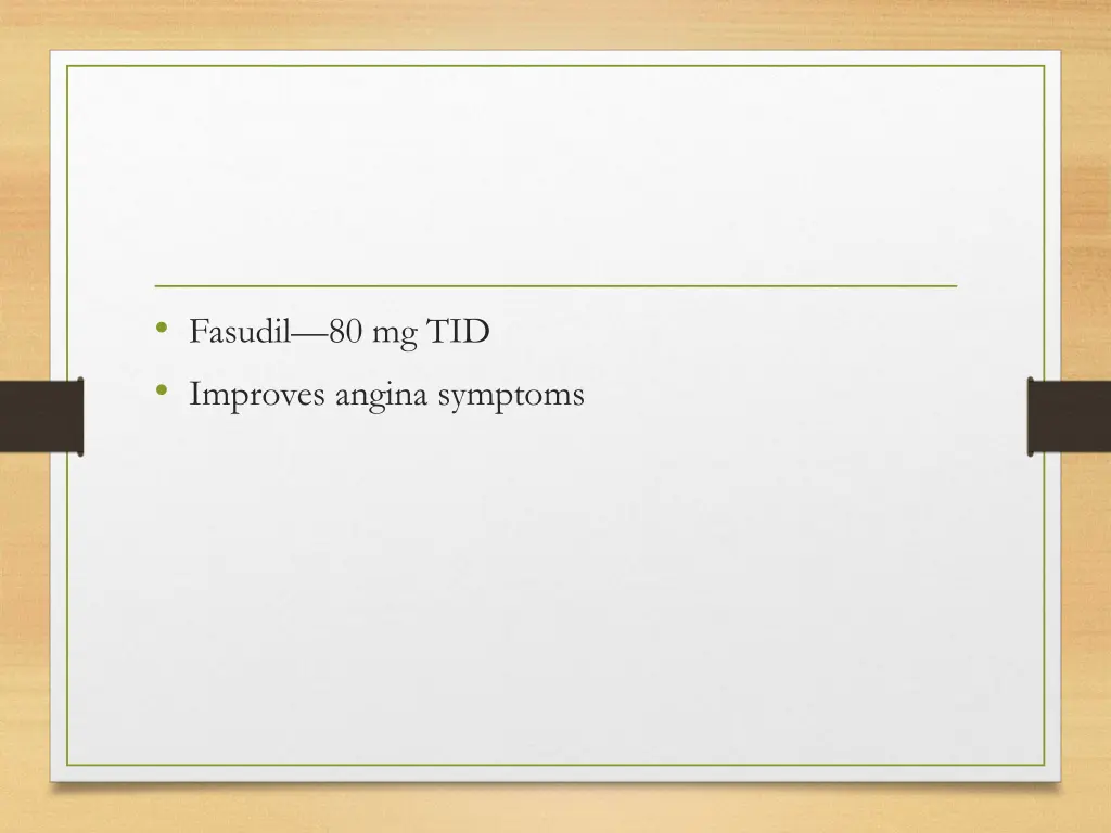 fasudil 80 mg tid improves angina symptoms