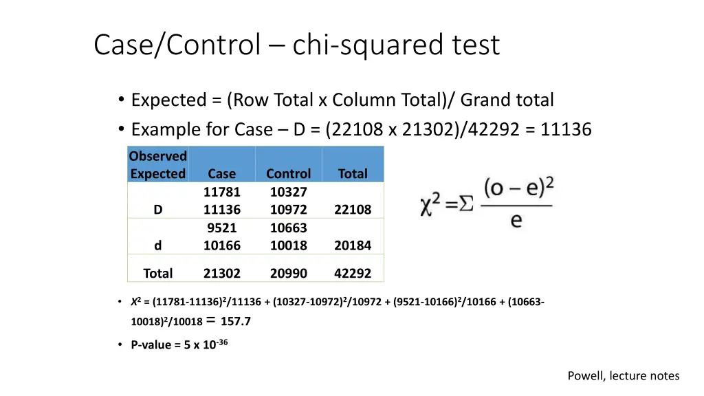 case control chi squared test 1