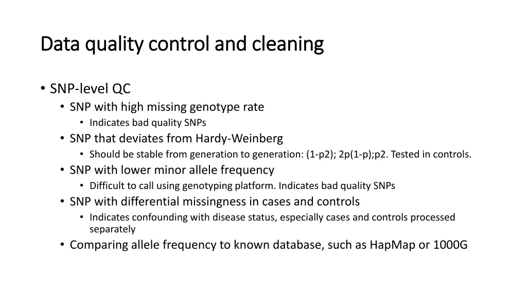 data quality control and cleaning data quality 1