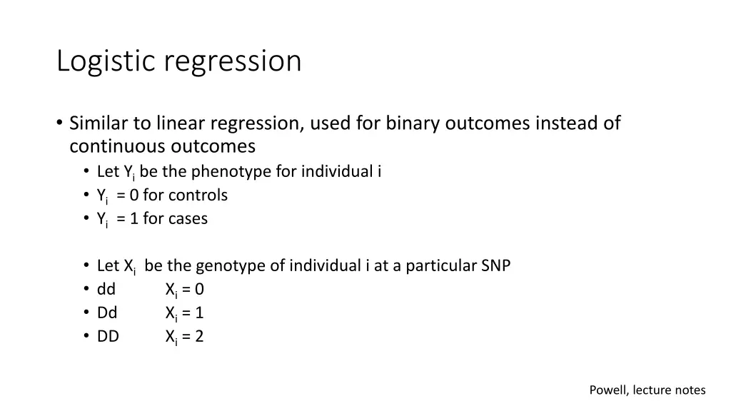 logistic regression