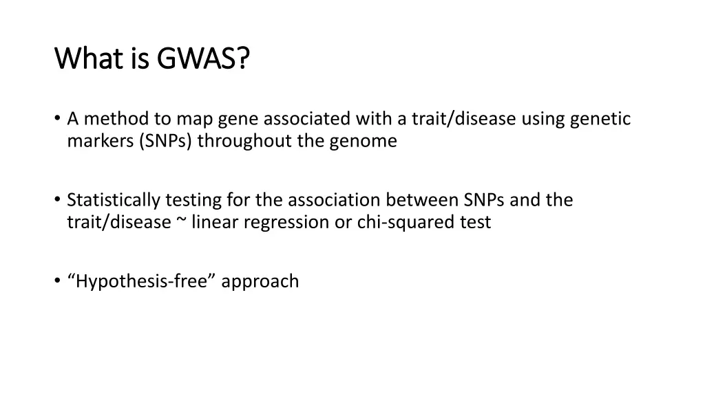 what is gwas what is gwas