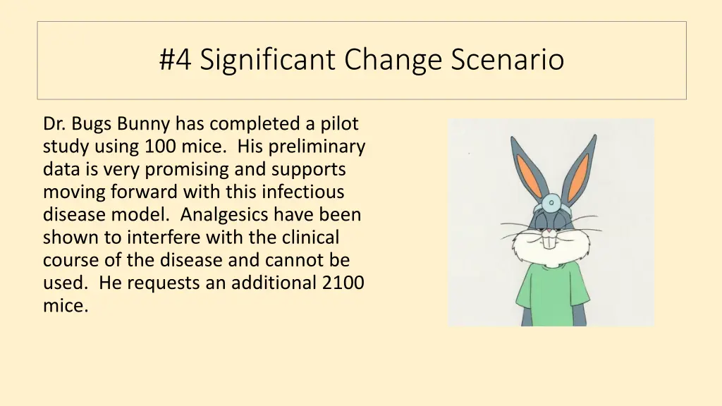 4 significant change scenario