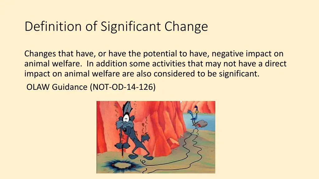 definition of significant change