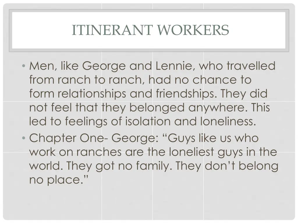 itinerant workers