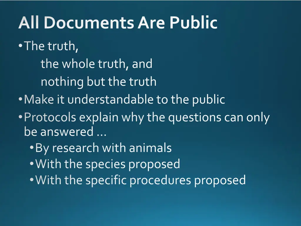 all documents are public