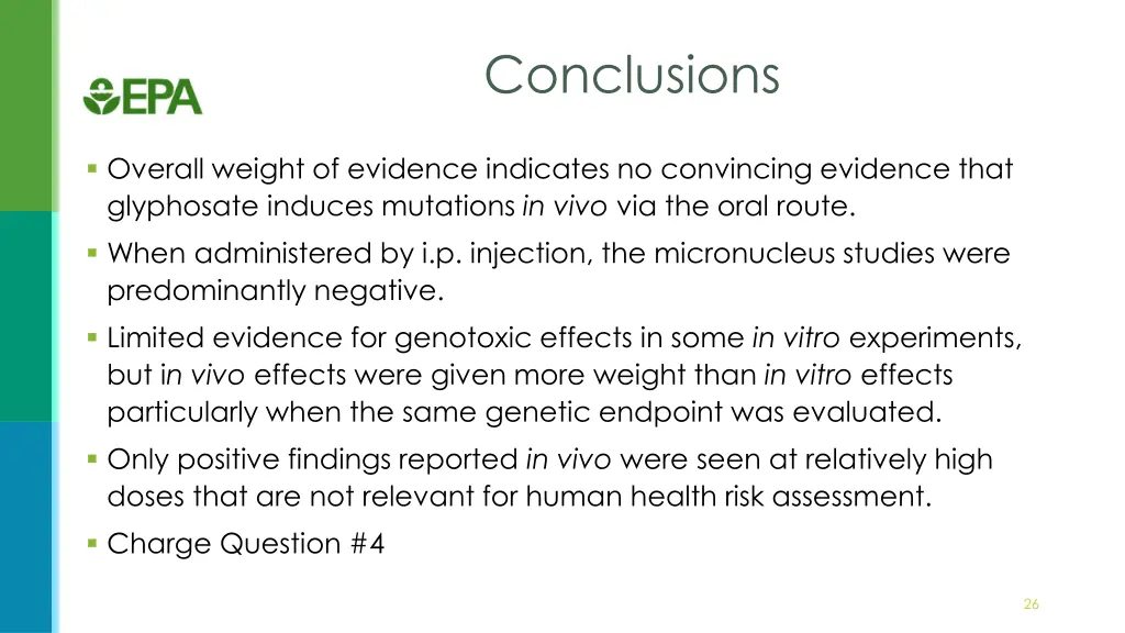 conclusions