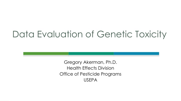 data evaluation of genetic toxicity