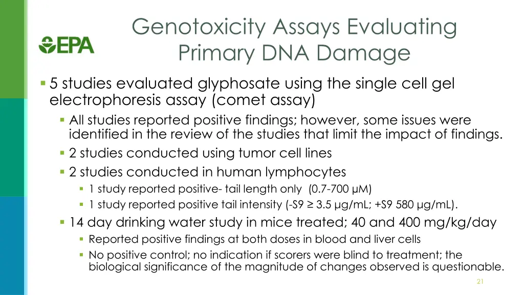 genotoxicity assays evaluating primary dna damage 3