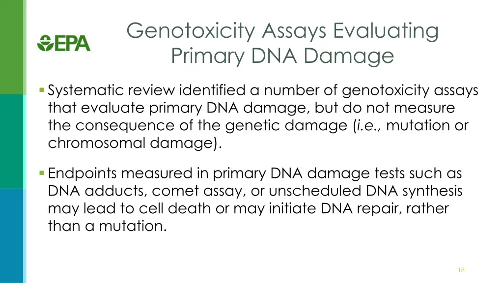 genotoxicity assays evaluating primary dna damage