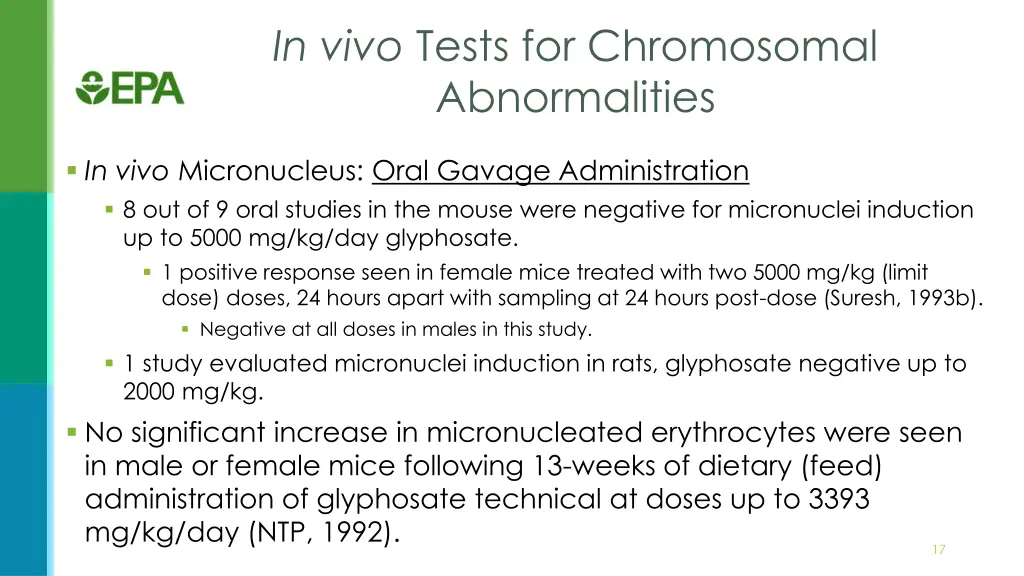 in vivo tests for chromosomal abnormalities 3