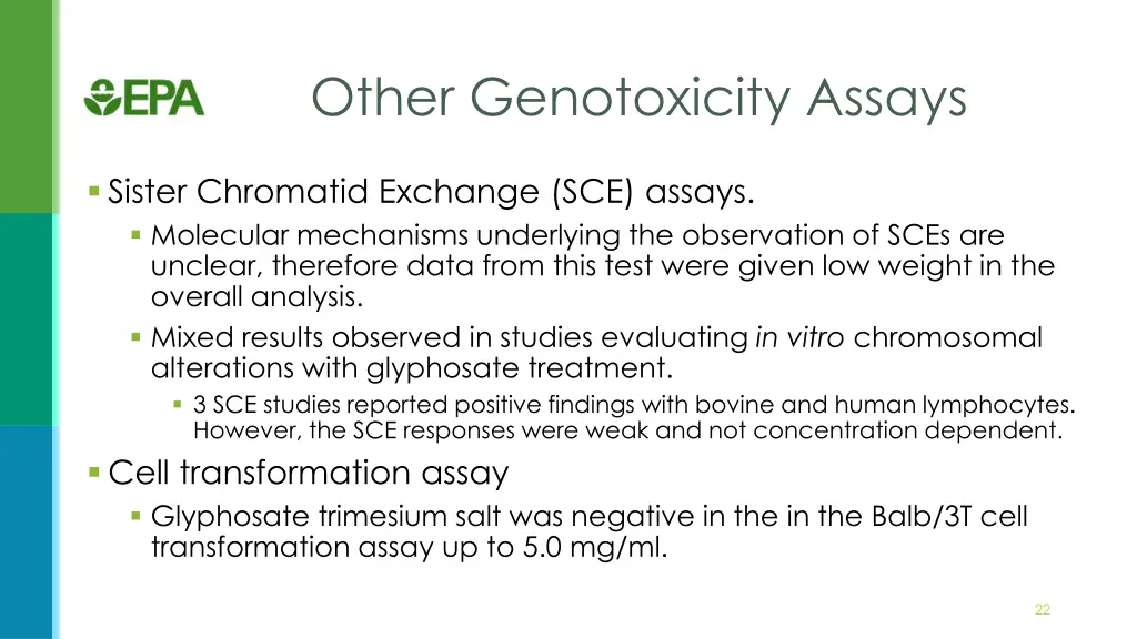 other genotoxicity assays