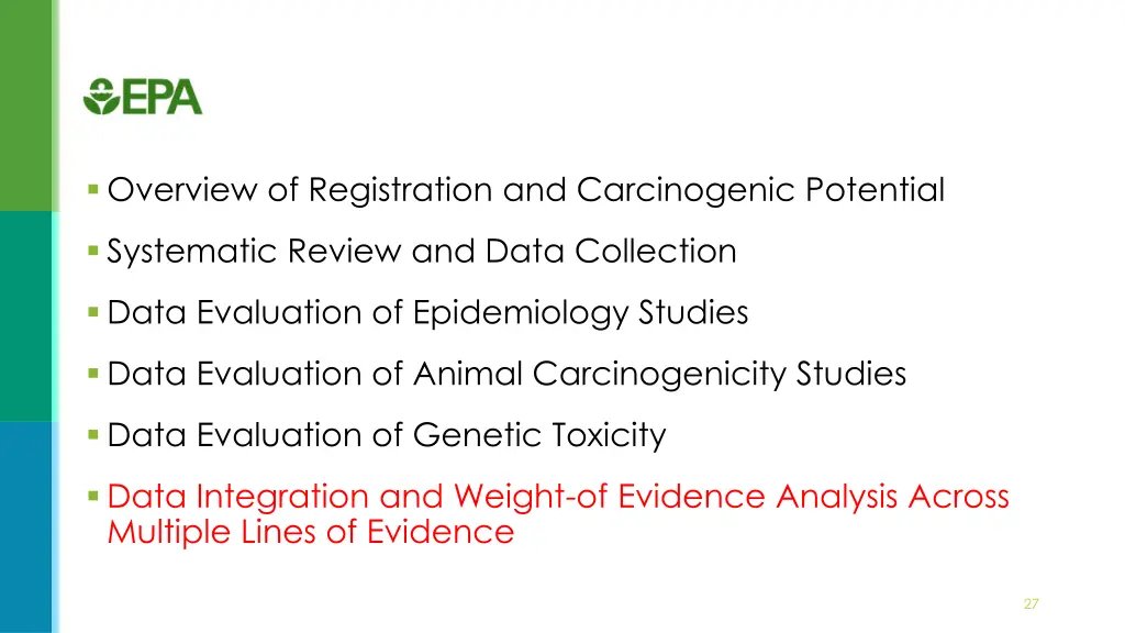 overview of registration and carcinogenic