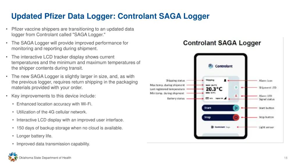 updated pfizer data logger controlant saga logger