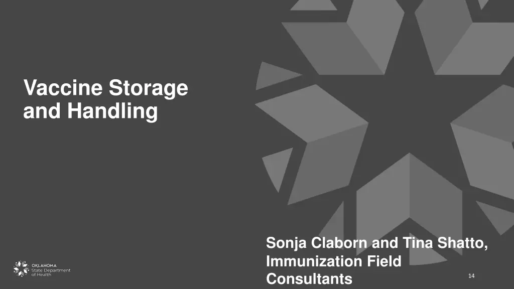 vaccine storage and handling