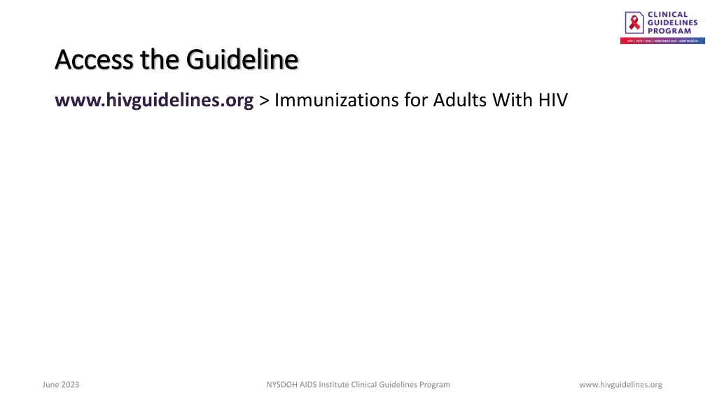 access the guideline access the guideline