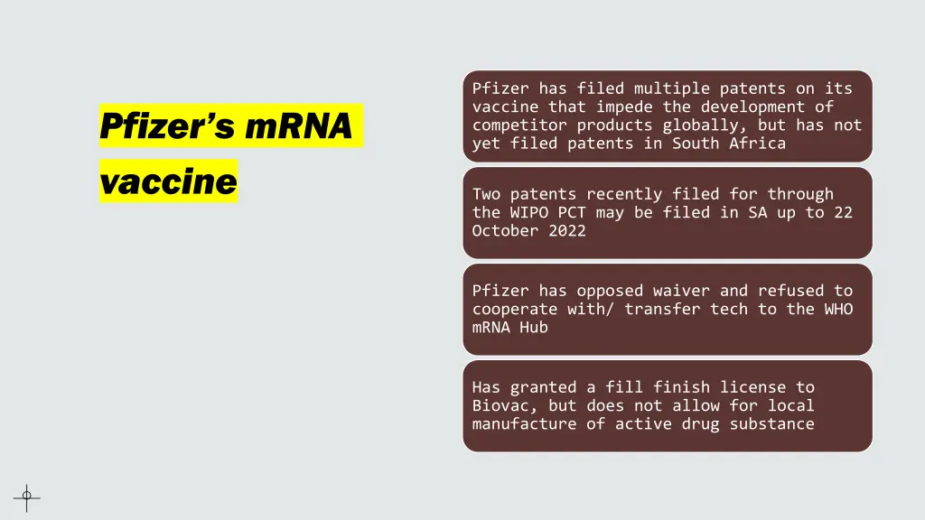 pfizer has filed multiple patents on its vaccine