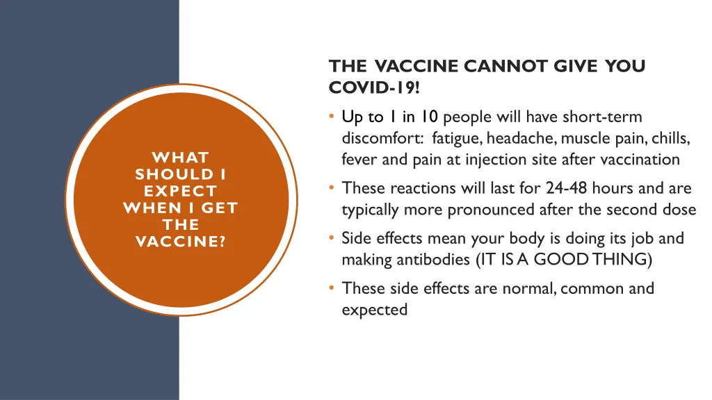 the vaccine cannot give you covid