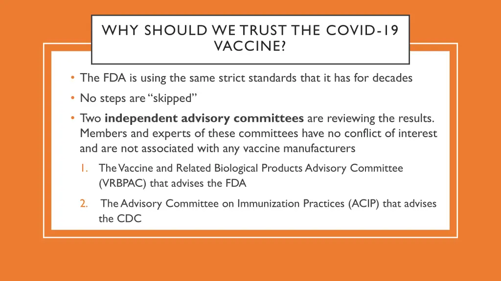 why should we trust the covid 19 vaccine